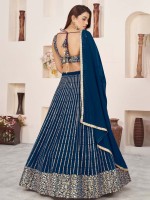 Royal Blue Georgette Lehenga Choli